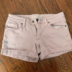 Light pink jean shorts